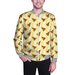 Бомбер мужской Кусочки Пиццы, цвет: 3D-меланж — фото 2