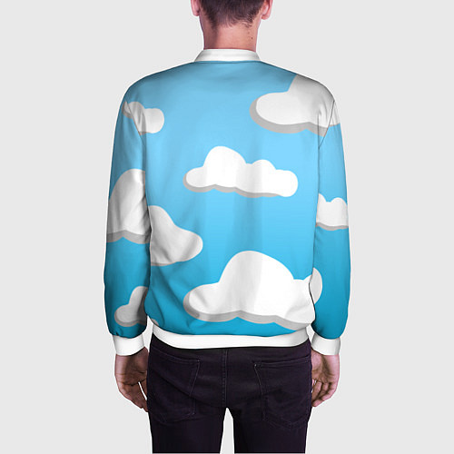 Мужской бомбер Небо / 3D-Белый – фото 4
