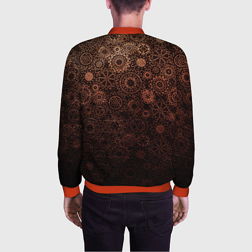 Мужской бомбер Шестеренки / 3D-Красный – фото 4