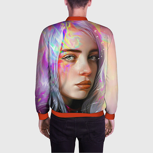 Мужской бомбер Billie Eilish / 3D-Красный – фото 4