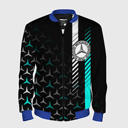 Бомбер мужской МЕРСЕДЕС AQUA BLACK GRADIENT, цвет: 3D-синий