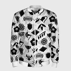 Бомбер мужской БЛИЧ КАПИТАНЫ ГОТЕЙ 13 ЭМБЛЕМЫ, цвет: 3D-белый