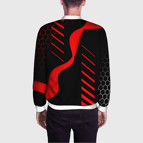 Мужской бомбер HONDA ХОНДА СПОРТ / 3D-Белый – фото 4