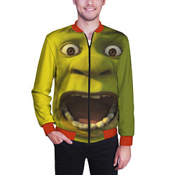 Бомбер мужской Shrek is Yelling, цвет: 3D-красный — фото 2