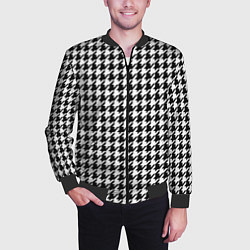 Бомбер мужской Гусиная лапка, цвет: 3D-черный — фото 2