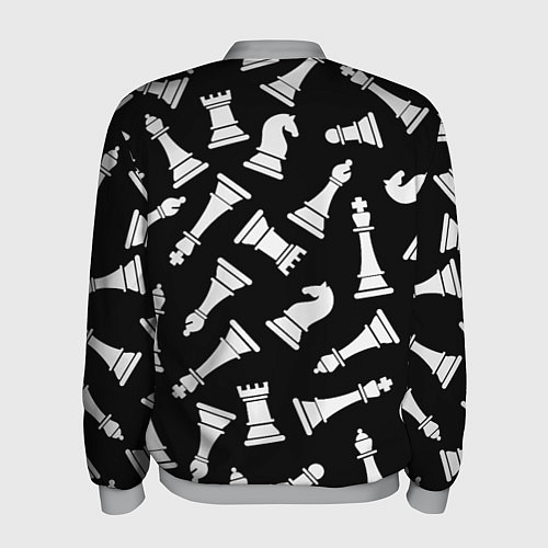 Мужской бомбер Фигуры, Шахматы / 3D-Меланж – фото 2