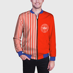 Бомбер мужской Сборная Дании, цвет: 3D-синий — фото 2