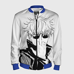 Бомбер мужской Магическая битва Годжо, цвет: 3D-синий