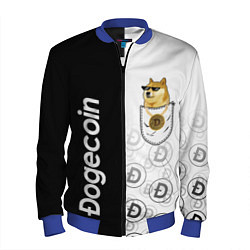 Бомбер мужской DOGECOIN DOGE КАРМАН, цвет: 3D-синий