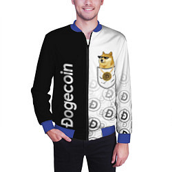 Бомбер мужской DOGECOIN DOGE КАРМАН, цвет: 3D-синий — фото 2