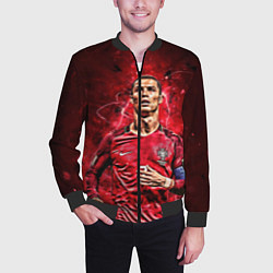 Бомбер мужской Cristiano Ronaldo Portugal, цвет: 3D-черный — фото 2