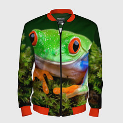 Мужской бомбер Тропическая лягушка