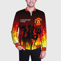 Бомбер мужской MANCHESTER UNITED ДЬЯВОЛ, цвет: 3D-красный — фото 2