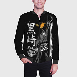 Бомбер мужской Bleach, Ичиго с мечом, цвет: 3D-черный — фото 2