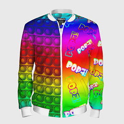 Бомбер мужской POP it!, цвет: 3D-белый