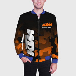 Бомбер мужской KTM MOTORCYCLES КТМ МОТОЦИКЛ, цвет: 3D-синий — фото 2