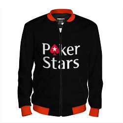 Бомбер мужской Poker Stars, цвет: 3D-красный