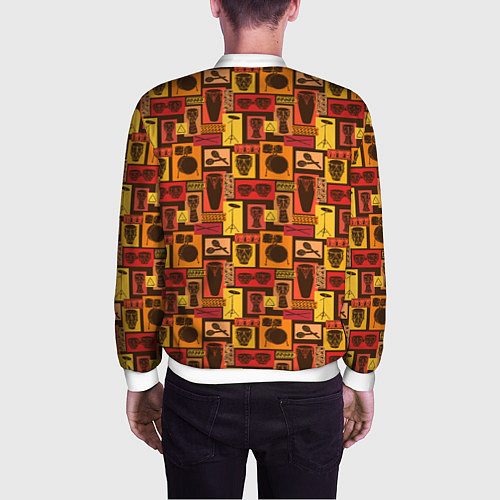 Мужской бомбер Барабанщик / 3D-Белый – фото 4