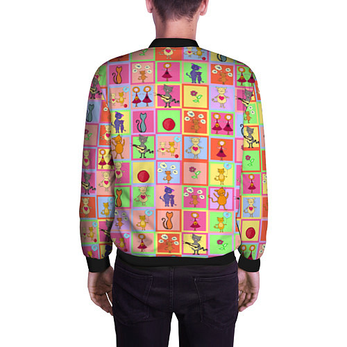 Мужской бомбер Хороший день / 3D-Черный – фото 4