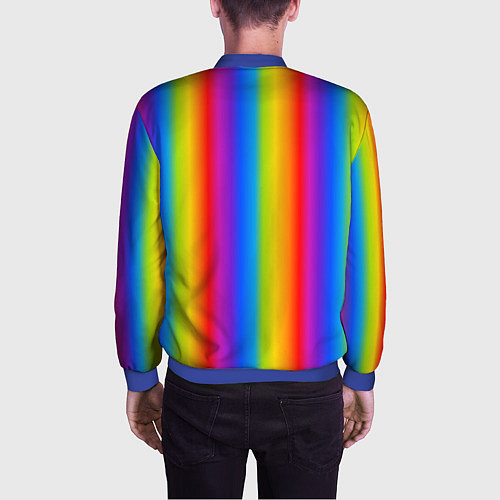 Мужской бомбер Color gradient / 3D-Синий – фото 4