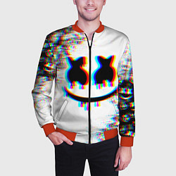 Бомбер мужской MARSHMELLOW GLITCH, цвет: 3D-красный — фото 2