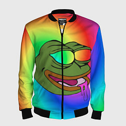 Бомбер мужской Pepe rainbow, цвет: 3D-черный