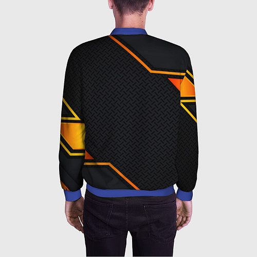 Мужской бомбер Skoda Gold Шкода / 3D-Синий – фото 4