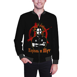 Бомбер мужской Король и Шут анархия, цвет: 3D-черный — фото 2