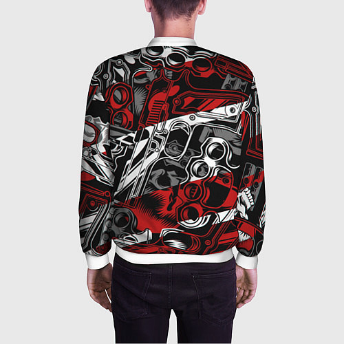 Мужской бомбер Оружейный барон / 3D-Белый – фото 4