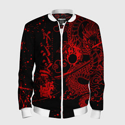 Бомбер мужской ТОКИЙСКИЕ МСТИТЕЛИ КРАСНЫЙ ДРАКОН, цвет: 3D-белый