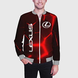 Бомбер мужской ЛЕКСУС КРАСНЫЕ 3Д ПЛИТЫ, цвет: 3D-меланж — фото 2