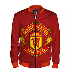 Бомбер мужской Manchester United F C, цвет: 3D-красный