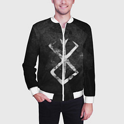 Бомбер мужской BERSERK LOGO GRUNGE, цвет: 3D-белый — фото 2