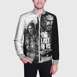 Бомбер мужской THE LAST OF US ЧЁРНО БЕЛЫЙ, цвет: 3D-меланж — фото 2