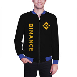 Бомбер мужской БИНАНС ЛОГО КАРБОН BINANCE LOGO, цвет: 3D-синий — фото 2