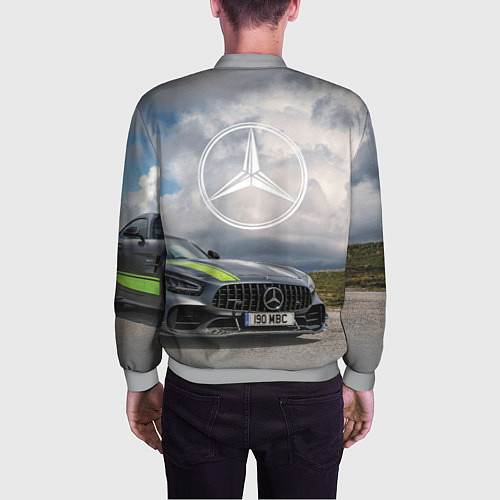 Мужской бомбер Mercedes V8 Biturbo Racing Team AMG / 3D-Меланж – фото 4