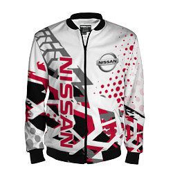 Бомбер мужской Nissan Ниссан, цвет: 3D-черный