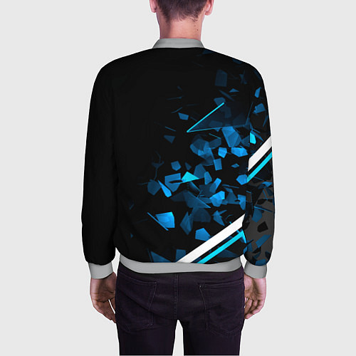 Мужской бомбер Mercedes AMG Осколки стекла / 3D-Меланж – фото 4
