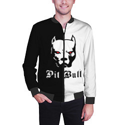 Бомбер мужской Pit Bull боец, цвет: 3D-черный — фото 2