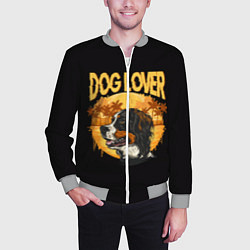 Бомбер мужской Любитель Собак Dog Lover, цвет: 3D-меланж — фото 2