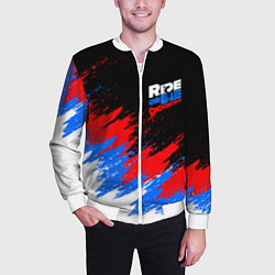 Бомбер мужской RIDE OR DIE RUSSIA EXTREME, цвет: 3D-белый — фото 2