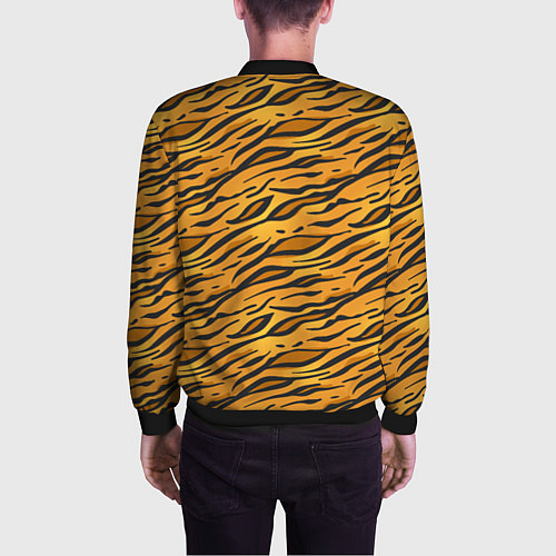 Мужской бомбер Тигровый Окрас Tiger / 3D-Черный – фото 4