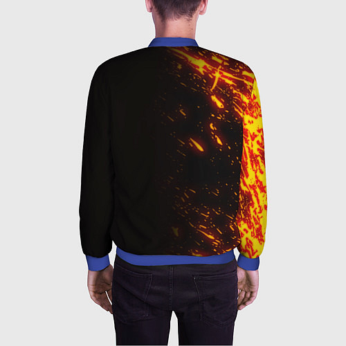 Мужской бомбер Serious Sam Fire Wave / 3D-Синий – фото 4