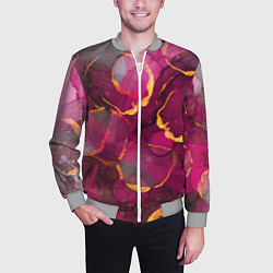 Бомбер мужской Малиновое вино, цвет: 3D-меланж — фото 2