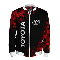 Бомбер мужской TOYOTA MILITARY PIXEL BLACK RED, цвет: 3D-белый