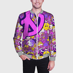 Бомбер мужской Психоделика Существа Знаки, цвет: 3D-меланж — фото 2