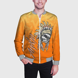 Бомбер мужской Краснокожий, цвет: 3D-меланж — фото 2