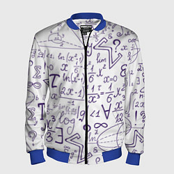 Бомбер мужской МАТЕМАТИЧЕСКИЕ ФОРМУЛЫ НАУКА, цвет: 3D-синий