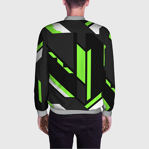 Мужской бомбер ШКОДА ГЕОМЕТРИЯ ЛИНИИ SKODA GEOMETRY SPORT / 3D-Меланж – фото 4