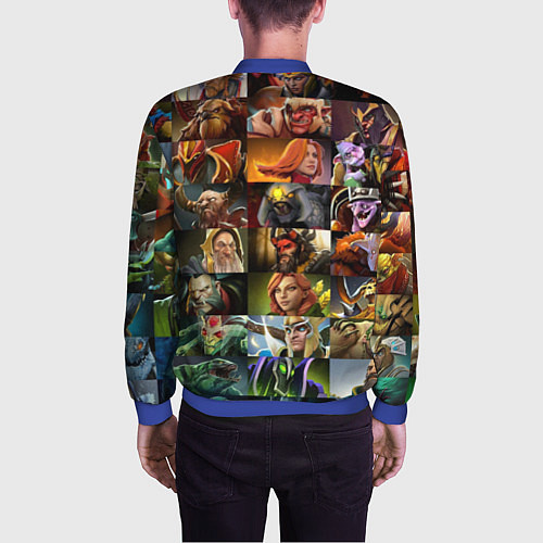 Мужской бомбер HEROES DOTA 2 ПЕРСОНАЖИ ДОТА 2 / 3D-Синий – фото 4